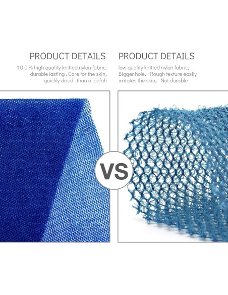 Esponja de Baño Exfoliante UJFQBH 3 Piezas Nylon 80 cm Esponja de Baño Exfoliante UJFQBH 3 Piezas Nylon 80 cm