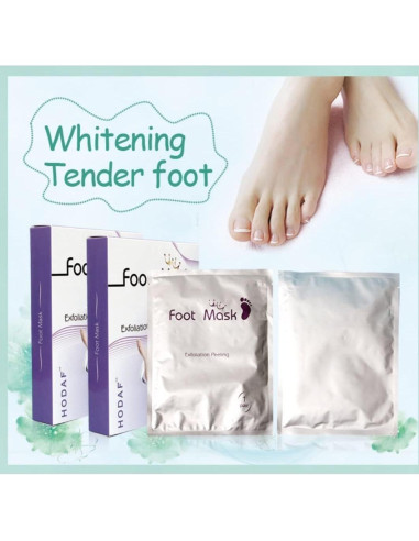 Mascarilla Exfoliante para Pies HODAF - 2 Paquetes, Suaves y Rejuvenecidos