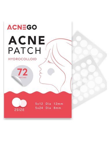72 Parches Hidrocoloides para Acné Invisibles - Cuidado Facial