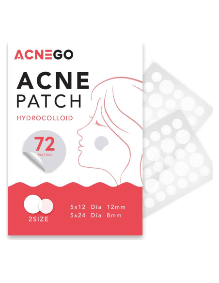 72 Parches Hidrocoloides para Acné Invisibles - Cuidado Facial