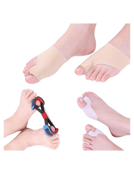 Corrector de Juanetes Beige HEBEICRMY - 5 PCS Gel Alivio Corrector de Juanetes Beige HEBEICRMY - 5 PCS Gel Alivio