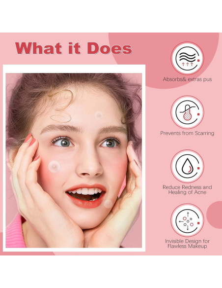 72 Parches Hidrocoloides para Acné Invisibles - Cuidado Facial
