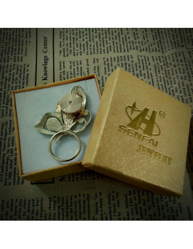 Broche de mariposa SENFAI de concha Paua con imán 40x30mm