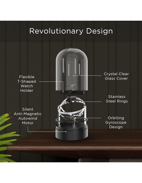 Enrollador Automático de Reloj Elestoria Orbit Individual Plata