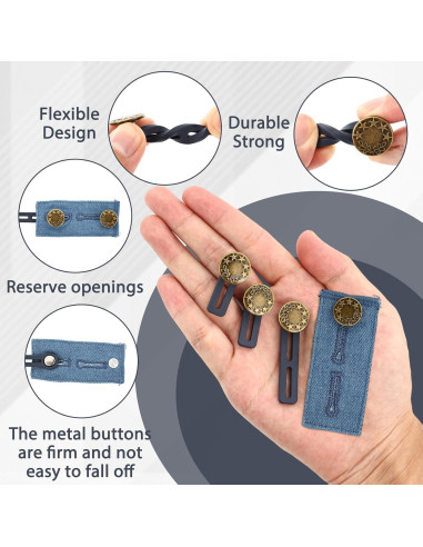 Extensores de Cintura KOICDO 14 Piezas Ajustables para Pantalones