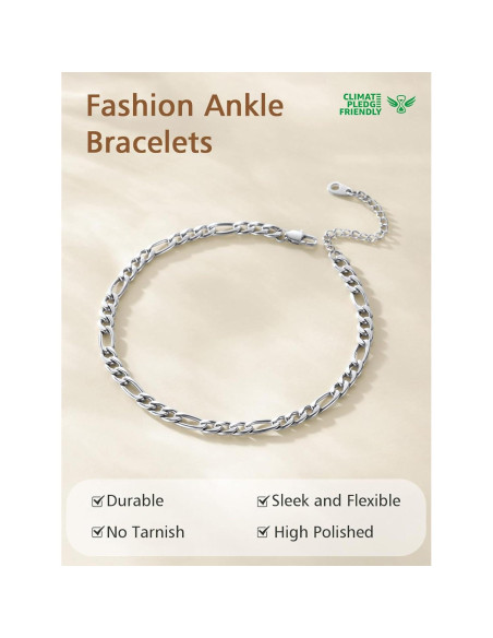 Pulsera de Tobillo FindChic de Acero Inoxidable 21.6 cm