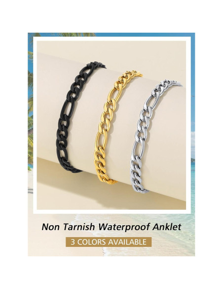 Pulsera de Tobillo FindChic de Acero Inoxidable 21.6 cm