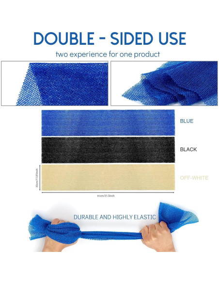 Esponja de Baño Exfoliante UJFQBH 3 Piezas Nylon 80 cm Esponja de Baño Exfoliante UJFQBH 3 Piezas Nylon 80 cm