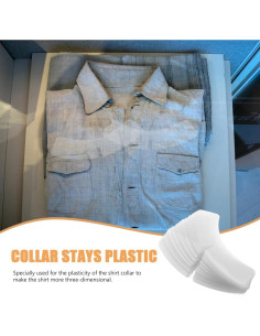 Soporte de Cuello de Camisa WOFASHPURET 100 Piezas Plástico 2