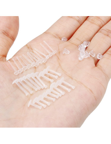 Pines de Aretes Transparentes Ftovosyo - 12 Piezas, 20G y 16G