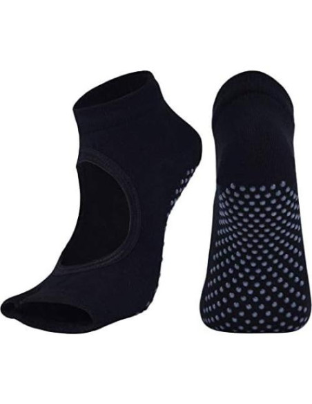 2 Pares de Calcetines de Yoga Antideslizantes para Mujeres Talla 5-8