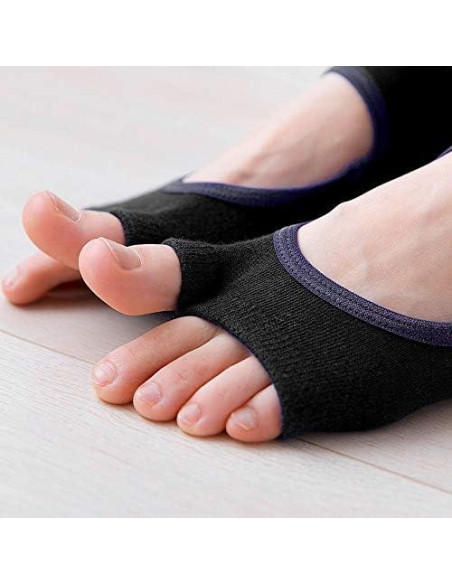 2 Pares de Calcetines de Yoga Antideslizantes para Mujeres Talla 5-8