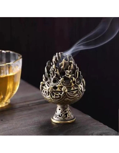 Estufa de Incienso Miniatura de Bronce YuanHolumid