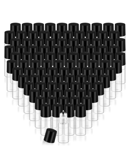 Cositina 100 Botellas Roller de Vidrio 3ml A Prueba de Fugas