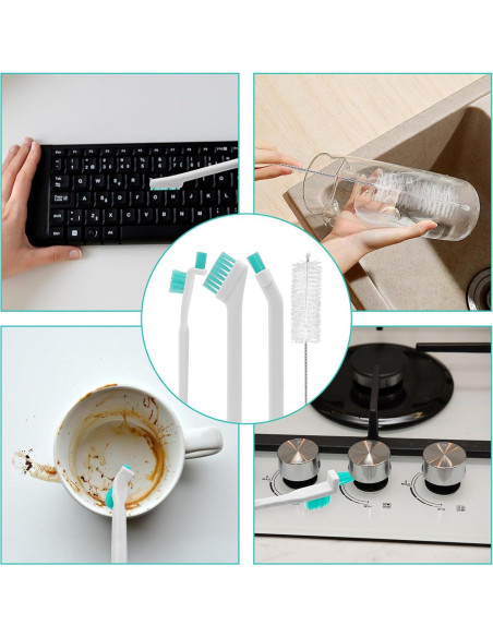 Juego de 4 Cepillos de Limpieza YaeYur para Rincones y Ventilación