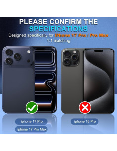 Protector de Lente de Cámara Suoman para iPhone 17 Pro/Pro Max - Vidrio Templado 9H 2