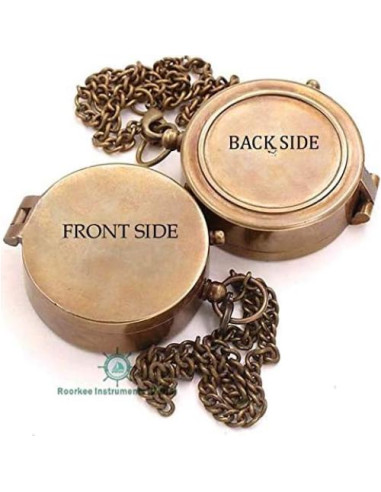 Brújula de Latón ROORKEE RD-7NYU-AW0Q con Estuche de Madera