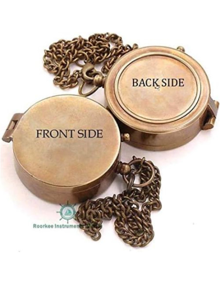 Brújula de Latón ROORKEE RD-7NYU-AW0Q con Estuche de Madera