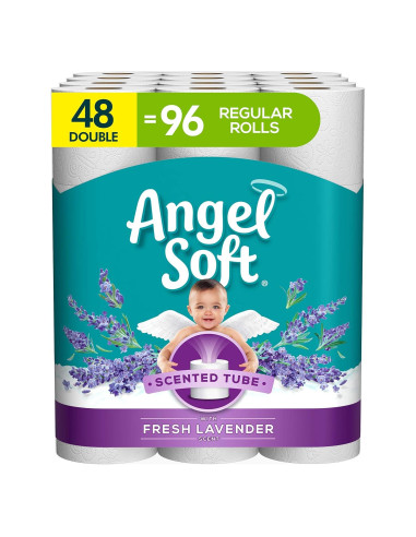 Papel Higiénico Angel Soft Aromatizado Lavanda 48 Rollos Dobles