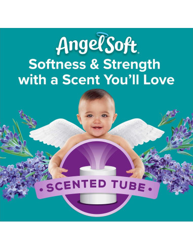 Papel Higiénico Angel Soft Aromatizado Lavanda 48 Rollos Dobles