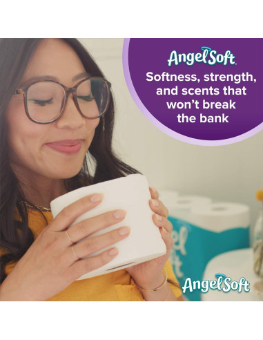 Papel Higiénico Angel Soft Aromatizado Lavanda 48 Rollos Dobles