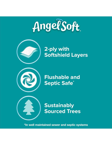 Papel Higiénico Angel Soft Aromatizado Lavanda 48 Rollos Dobles