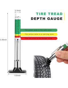 Juego de 2 medidores de profundidad de neumáticos BWBWND 2