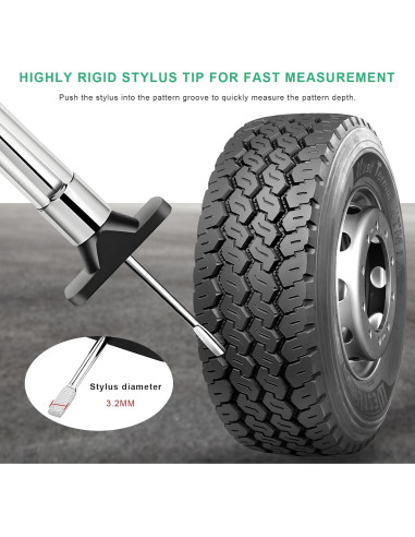 Juego de 2 medidores de profundidad de neumáticos BWBWND