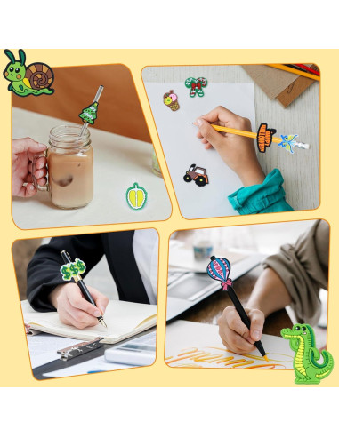 Juego de 50 Clips de Lápiz de Caricatura WYOMER Multicolor