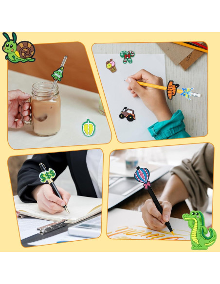 Juego de 50 Clips de Lápiz de Caricatura WYOMER Multicolor