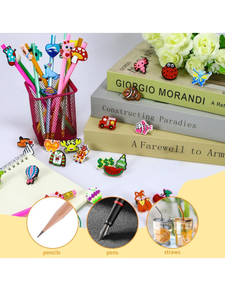 Juego de 50 Clips de Lápiz de Caricatura WYOMER Multicolor