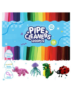 1200 Limpiapipas Chenille QY - 24 Colores Brillantes 30.48 cm