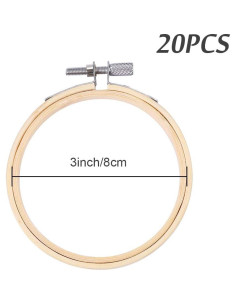 Caydo 20 Aros de Bordado Redondos 8 cm para Manualidades 2