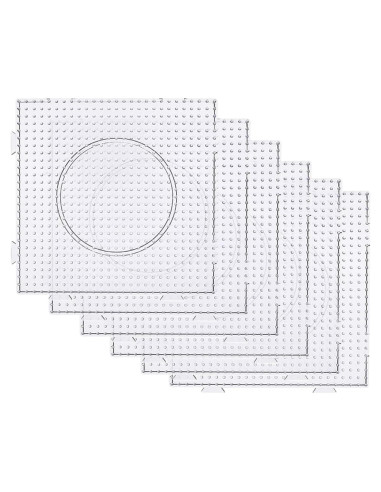 Tableros de Perlas Fuse Mecefeno 6PCS 14x14cm Transparentes
