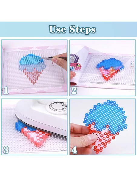 Tableros de Perlas Fuse Mecefeno 6PCS 14x14cm Transparentes