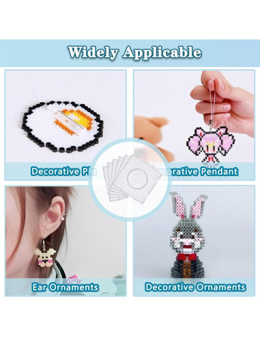 Tableros de Perlas Fuse Mecefeno 6PCS 14x14cm Transparentes