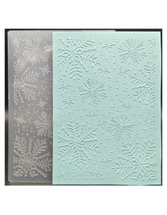 Carpeta de Embossing Plástico 17.78x12.7 cm Copos de Nieve