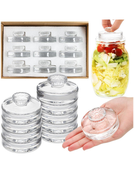 Pesas de Fermentación de Vidrio Cedilis 9 Piezas para Tarro