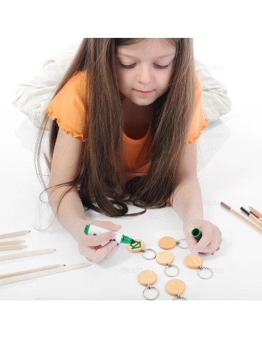 Llavero de Madera Personalizable AUEAR - Paquete de 10 Piezas