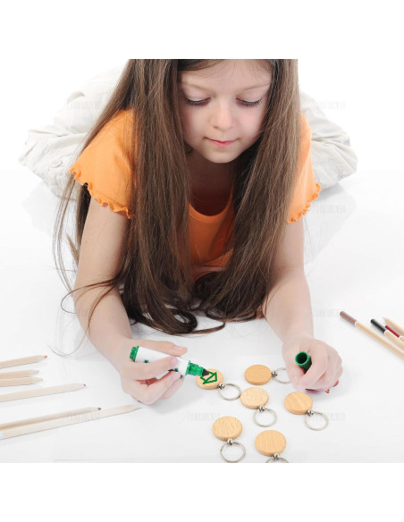 Llavero de Madera Personalizable AUEAR - Paquete de 10 Piezas