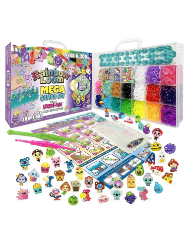 Conjunto Mega Combo Loomi-Pals Rainbow Loom Brillan en la Oscuridad