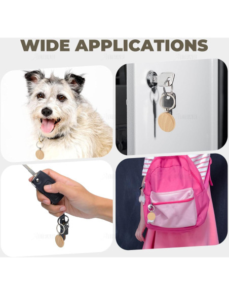 Llavero de Madera Personalizable AUEAR - Paquete de 10 Piezas