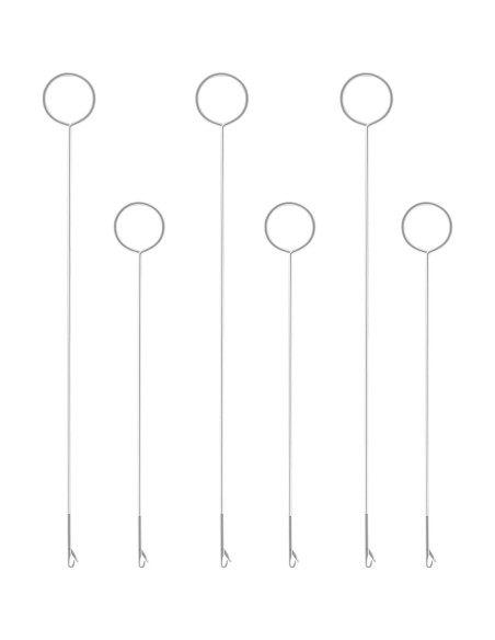 6 Ganchos de Turner de Costura Zuoyou - Acero Inoxidable 17.5 y 26.5 cm