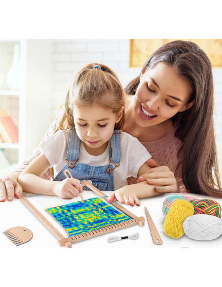 Telar de Tejer Adorbox de Madera para Adultos y Niños 23.88x27.94cm