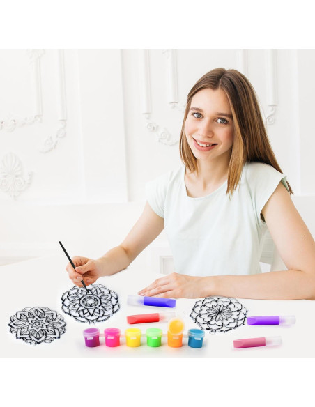 Kit de Manualidades Atrapa Rayos Nlicrst 32 Piezas Mandalas