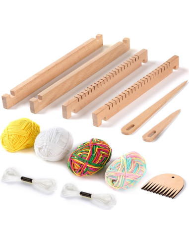 Telar de Tejer Adorbox de Madera para Adultos y Niños 23.88x27.94cm