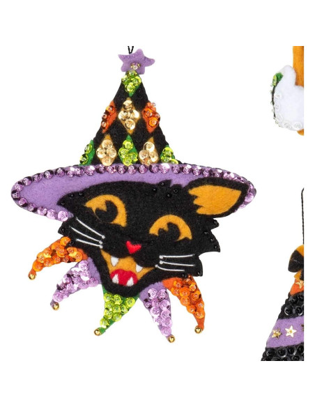 Kit de Adornos de Fieltro Halloween Vintage Bucilla 89276E - 6 Piezas