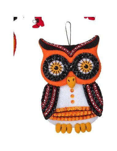 Kit de Adornos de Fieltro Halloween Vintage Bucilla 89276E - 6 Piezas