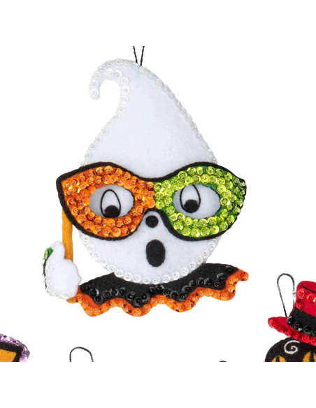 Kit de Adornos de Fieltro Halloween Vintage Bucilla 89276E - 6 Piezas