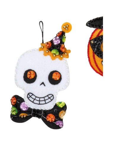 Kit de Adornos de Fieltro Halloween Vintage Bucilla 89276E - 6 Piezas